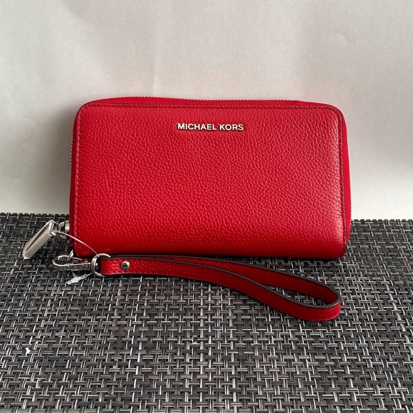 Michael Kors Handbags - New Michael Kors Red Phone Case Wallet Wristlet